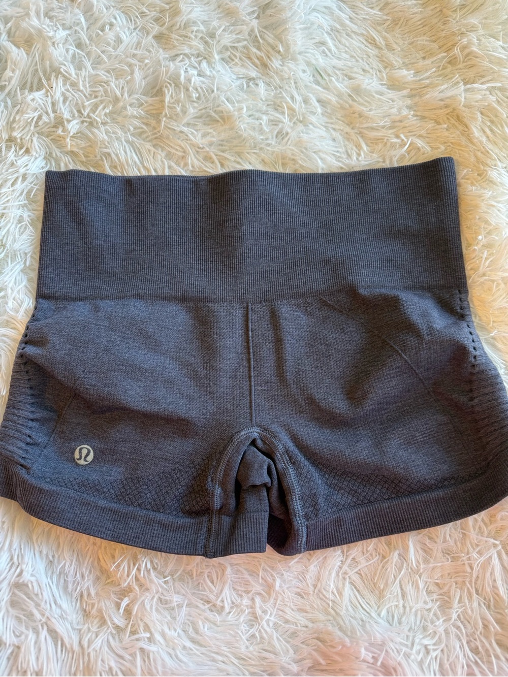 lululemon athletica High-Waist Dark Gray Seamless Bike Shorts - Picture 3 of 5